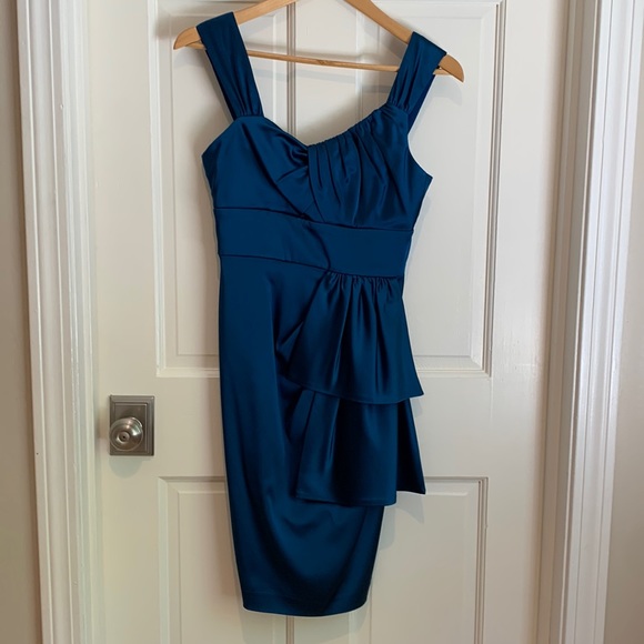Maggy London, blue dress size 4P - Picture 1 of 16